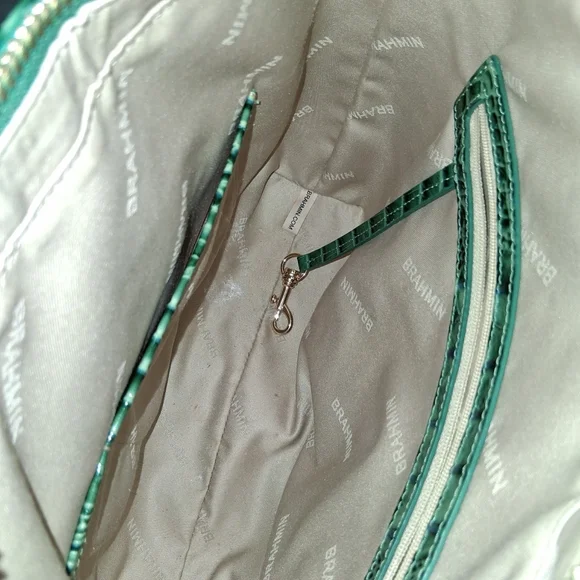 Brahmin Leia Croc Embossed Leather Crossbody Bag - Picture 10 of 11